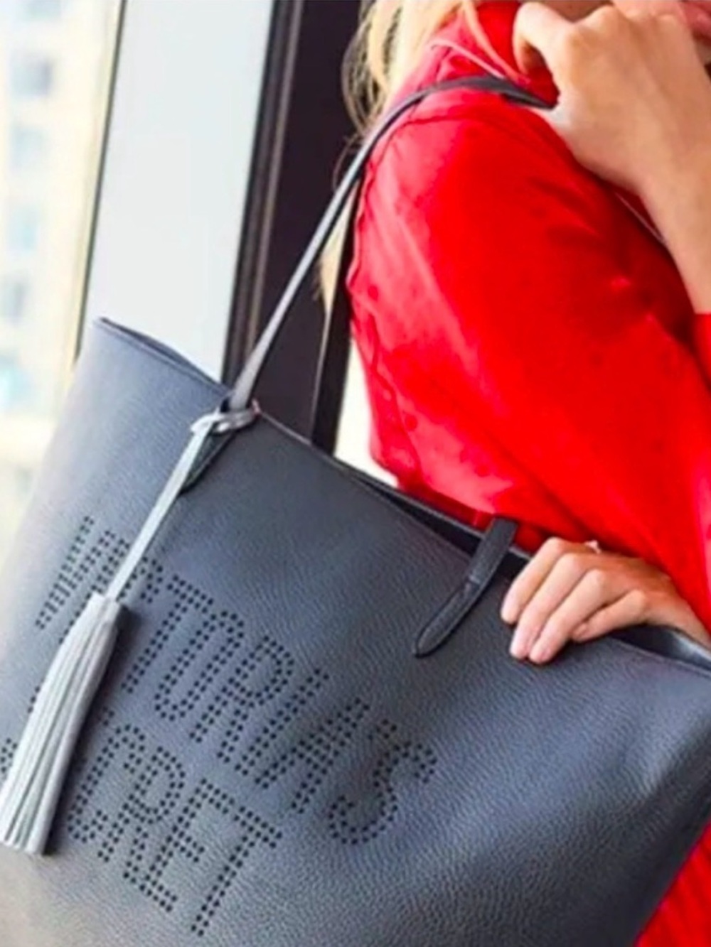 Victoria’s Secret Laser Cut Logo Tote Weekender bag- NWT